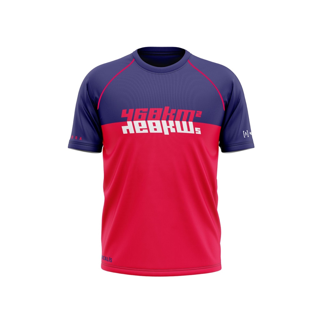Samarreta Arcalís Blau Marí / Fucsia Dona
