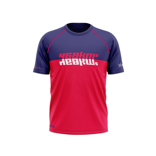 Samarreta Arcalís Blau Marí / Fucsia Dona